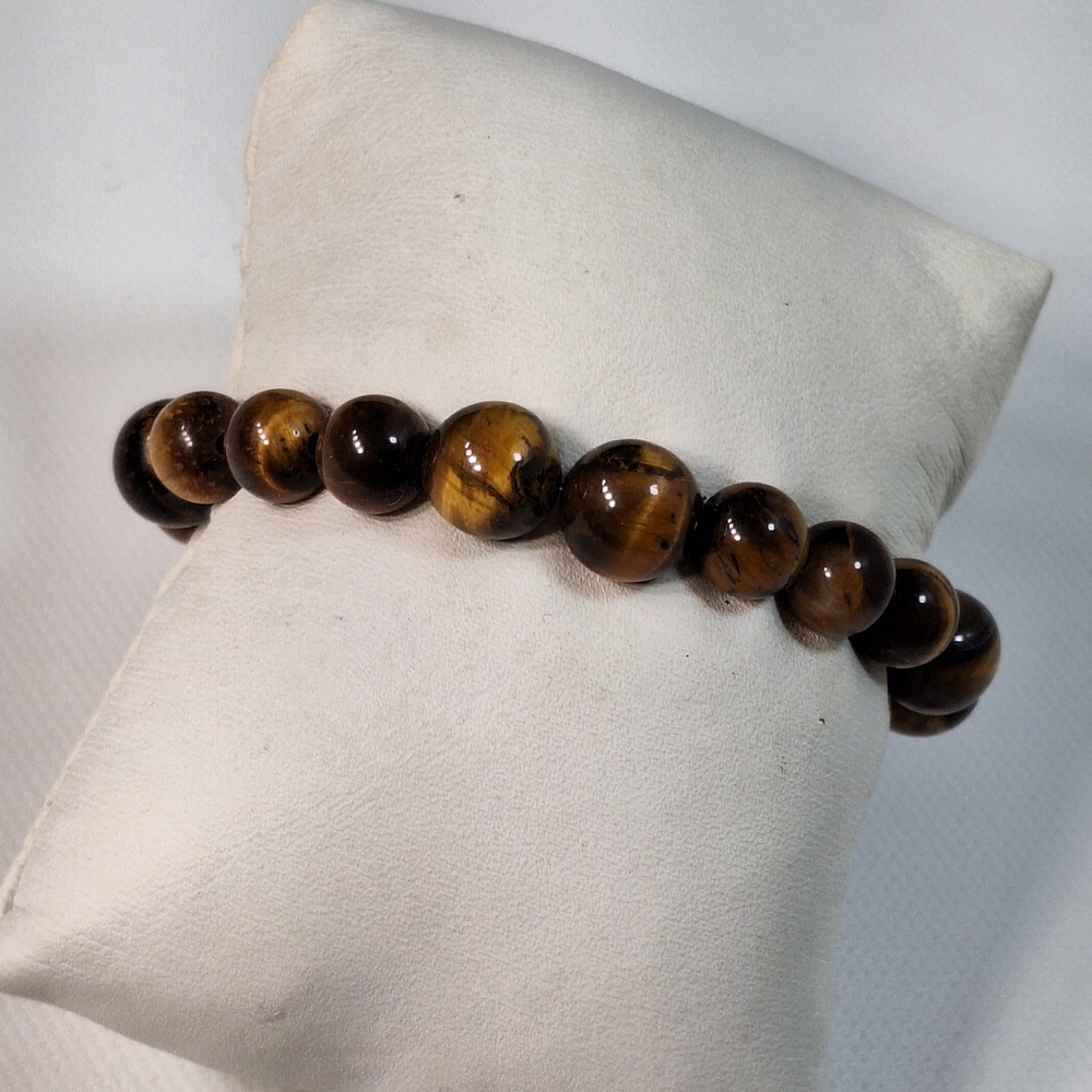 Tigers Eye Bracelet Natural Real Gemstone Clasp Healing Stone